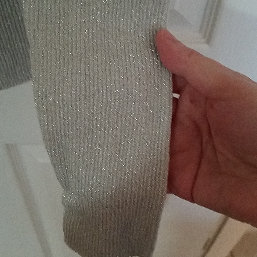 PRETTY grey sweater with metallic detail - Picture 3 of 4